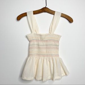 Texture & Thread Rainbow Smocked Peplum Tank Top